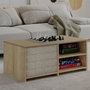 Hanah Home Juego de mesas de café Gord - Warm Oak, Sapphire Oak